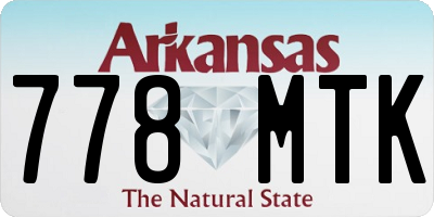 AR license plate 778MTK