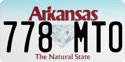AR license plate 778MTO