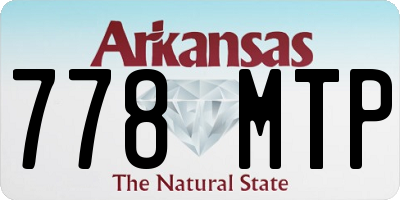 AR license plate 778MTP
