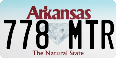 AR license plate 778MTR