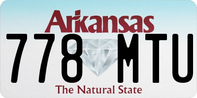 AR license plate 778MTU