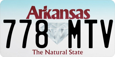 AR license plate 778MTV