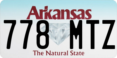 AR license plate 778MTZ