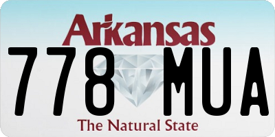 AR license plate 778MUA