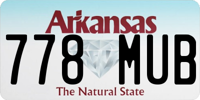 AR license plate 778MUB
