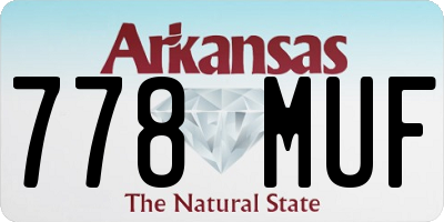 AR license plate 778MUF