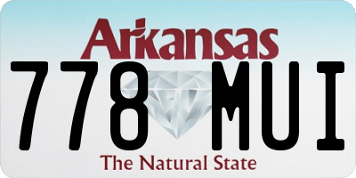 AR license plate 778MUI