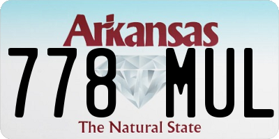 AR license plate 778MUL