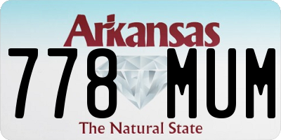 AR license plate 778MUM
