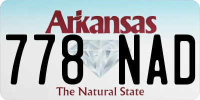AR license plate 778NAD