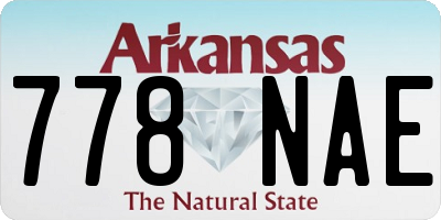 AR license plate 778NAE