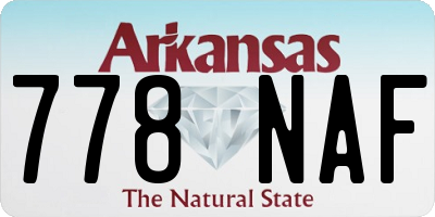 AR license plate 778NAF