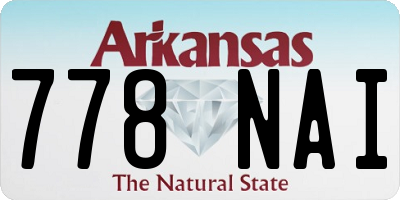 AR license plate 778NAI