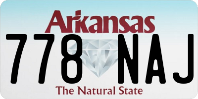 AR license plate 778NAJ