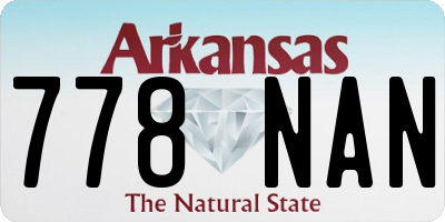 AR license plate 778NAN