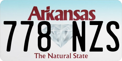 AR license plate 778NZS