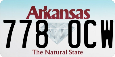 AR license plate 778OCW
