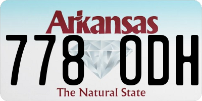 AR license plate 778ODH