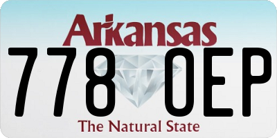 AR license plate 778OEP