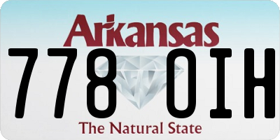AR license plate 778OIH