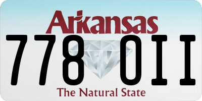 AR license plate 778OII
