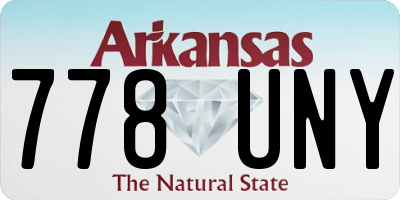 AR license plate 778UNY