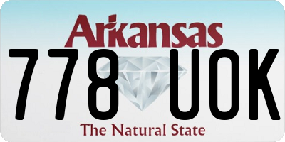 AR license plate 778UOK