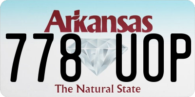 AR license plate 778UOP