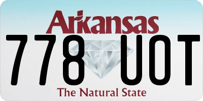 AR license plate 778UOT