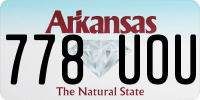 AR license plate 778UOU