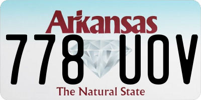 AR license plate 778UOV