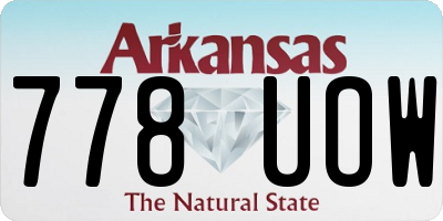 AR license plate 778UOW