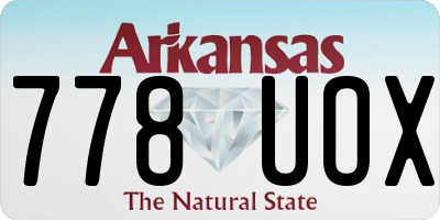 AR license plate 778UOX