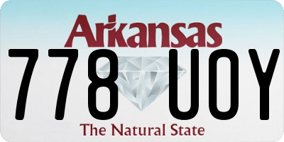 AR license plate 778UOY