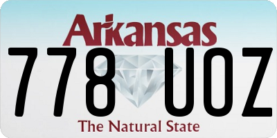 AR license plate 778UOZ