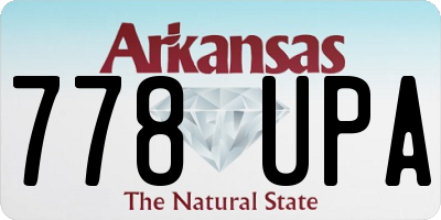 AR license plate 778UPA