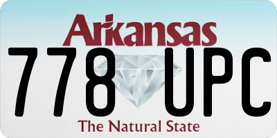 AR license plate 778UPC