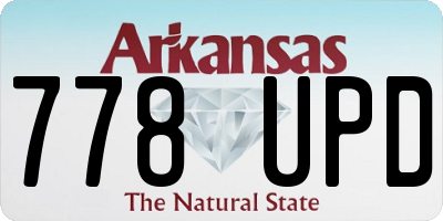 AR license plate 778UPD
