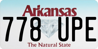 AR license plate 778UPE