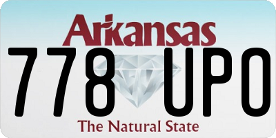 AR license plate 778UPO