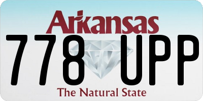 AR license plate 778UPP