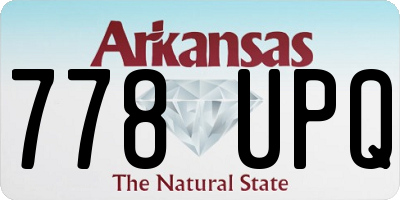 AR license plate 778UPQ