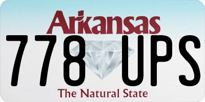 AR license plate 778UPS