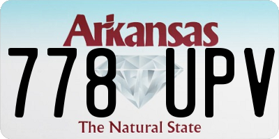 AR license plate 778UPV