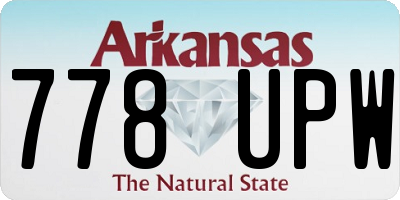 AR license plate 778UPW