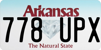 AR license plate 778UPX