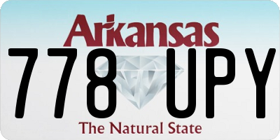 AR license plate 778UPY