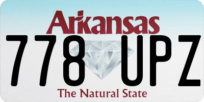AR license plate 778UPZ