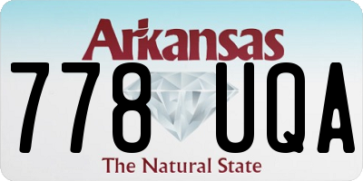 AR license plate 778UQA