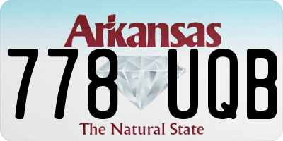 AR license plate 778UQB
